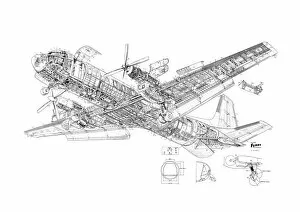 Military Aviation 1946-Present Cutaways Gallery: Hawker Siddeley Andover Cutaway Drawing