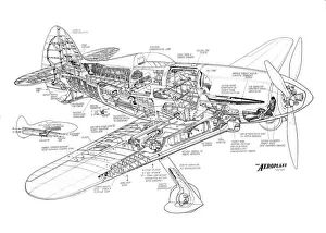 Heston-Napier Racer Cutaway Drawing