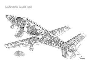 Learavia Learfan 2100 Cutaway Drawing