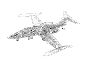 <b class=qtipBold><figcaption>Learjet 24A Cutaway Drawing</figcaption></b><br><em>© Flightglobal</em> Learjet 24A Cutaway Drawing