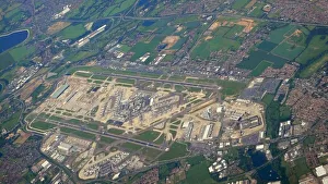 London Heathrow Aerial View from SE corner including new Terminal 5