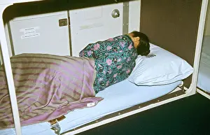 Malaysian Airlines cabin crew taking a rest in sleeping quarters