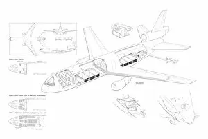 Military Aviation 1946-Present Cutaways Gallery: McDonnell Douglas KC-10A Cutaway Drawing