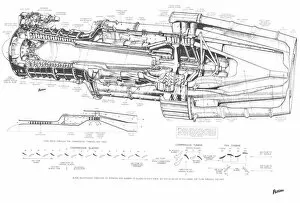 Aeroengines - Piston Cutaways Gallery: Metro-vick F / 3 Cutaway Drawing
