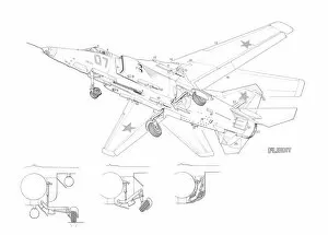 Military Aviation 1946-Present Cutaways Gallery: Mikoyan MIG-23 Flogger Cutaway Drawing