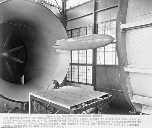 NACA Wind Tunnel with airship model 1932
