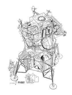 Nasa Apollo Lunar Module Cutaway Drawing