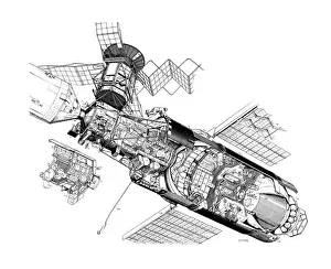 NASA Skylab Cutaway Drawing