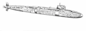 Military Aviation 1946-Present Cutaways Gallery: US Navy USS George Washington SSBN Cutaway Drawing