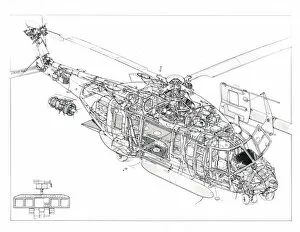 Military Helicopter Cutaways Gallery: NH90 Cutaway Drawing