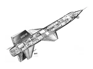 North American X-15 Cutaway Drawing