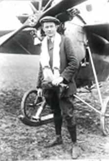 Flight Collection: ordon Bell, Aviator, with his REP monoplane. 1912
