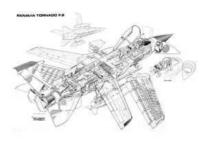 Military Aviation 1946-Present Cutaways Gallery: Panavia Tornado F2 Cutaway Drawing