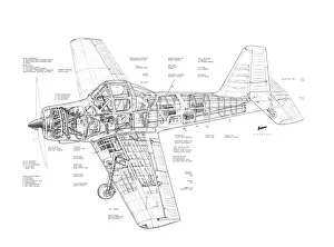 Percival P56 Piston Provost Cutaway Drawing