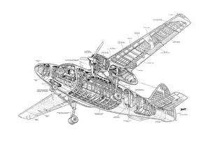 Percival P66 Pembroke Cutaway Drawing