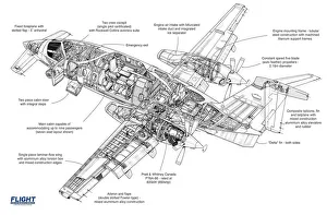 Piaggio P180 Avanti II Cutaway Drawing