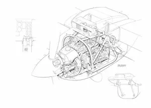 Aeroengines - Jet Cutaways Collection: Pilatus Britten Norman BN-2T - Allison 250B 17C Cutaway Drawing