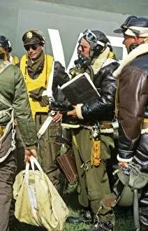 Images Dated 13th February 2006: Pilots dressed in vintage flying gear at Oshkosh