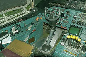 pilots seat and controlls on the Ant 225 the worlds larrgest aircraft