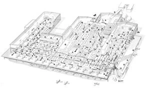General Aviation Cutaways Collection: Piper Factory layout vero beach Cutaway Drawing