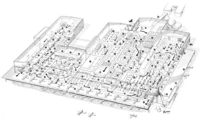 General Aviation Cutaways Collection: Piper Factory layout vero beach Cutaway Drawing