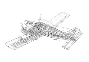 Piper PA-34 Seneca Cutaway Drawing