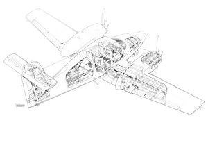 General Aviation Cutaways Collection: Piper Seminole Cutaway Drawing