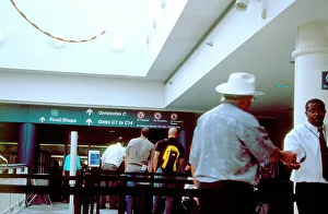 Queue to go through security