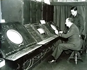 Radar screens monitored at an Air Force training facility
