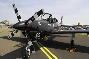 A RAF Turbo prop trainer Tucano Mk1 of CFS(T) Sqn RAF Linton-on-Ouse