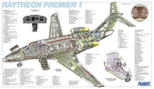 Raytheon Premier 1 Cutaway Poster