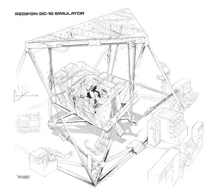 Redifon DC-10 simulator Cutaway Drawing