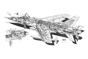 Military Aviation 1946-Present Cutaways Gallery: Republic F-105D Thunderchief Cutaway Drawing