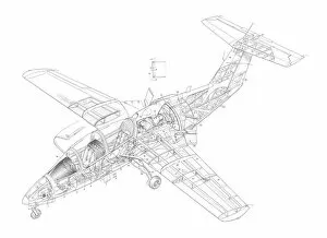 Military Aviation 1946-Present Cutaways Gallery: RFB AT1-2 fantrainer Cutaway Drawing