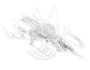 Military Aviation 1946-Present Cutaways Gallery: Rockwell Himat Cutaway Drawing