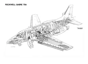 Rockwell Sabre 75A Cutaway Drawing