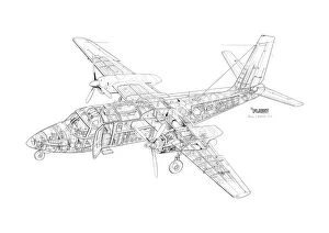 Military Aviation 1946-Present Cutaways Gallery: Rockwell Turbo 690 Cutaway Drawing