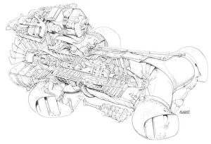 Aeroengines - Jet Cutaways Gallery: Rolls-Royce Pegasus Cutaway Drawing