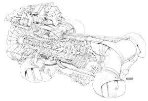 Aeroengines - Jet Cutaways Collection: Rolls-Royce Pegasus Cutaway Drawing