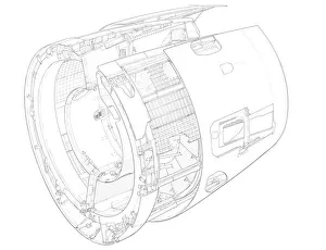 Rolls-Royce RB 211-535 reverse thrust Cutaway Drawing