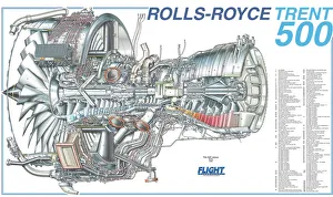 Aeroengines - Piston Cutaways Gallery: Rolls Royce Trent 500 (c) Flight