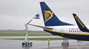 Modern Aircraft Prints: Ryanair 737-800 Lightning Strike Inspection Stansted 20 July 200