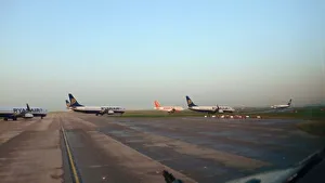 Ryanair B 737-800s and Lone Easyjet Airbus 319 Stansted Sept 06