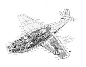 Experimental Aircraft Cutaways Gallery: Saro SR. A / 1 cutaway Drawing