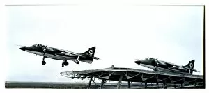 Flight Collection: Sea Harriers launch from the deck of an aircraft carrier
