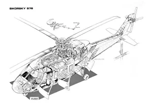 Sikorsky S-76 Spirit Cutaway Drawing