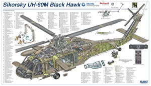 Military Helicopter Cutaways Gallery: Sikorsky UH-60M Cutaway Poster