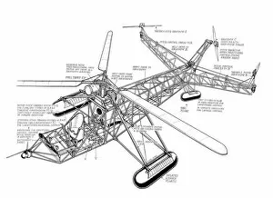 Experimental Aircraft Cutaways Gallery: Sikorsky VS300 Cutaway Drawing