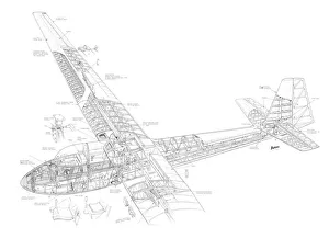 Slingsby Eagle T. 42 Cutaway Drawing
