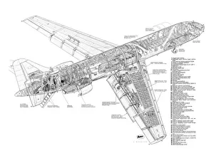 Sud-Est SE210 Caravelle Cutaway Cutaway Drawing